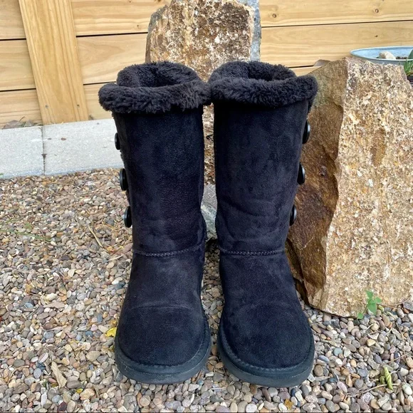 UGG Bailey Button Triplet II Boot Black Size 10 - Picture 3 of 11